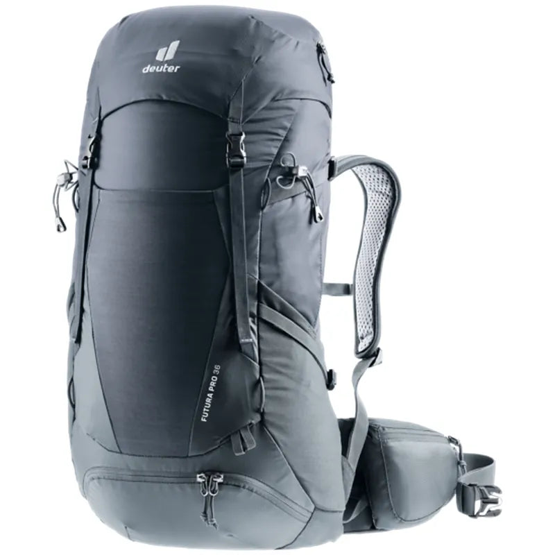 תרמיל יום Deuter Futura Pro 36 שחור-גרפיט: תרמיל הייקינג נוח ומרווח