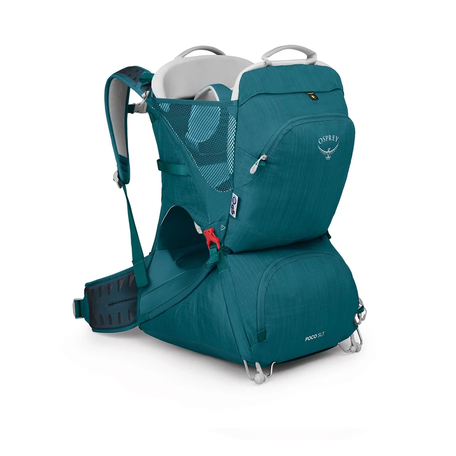 מנשא תינוקות וילדים Osprey Poco SLT כחול לטיולים, עם שלד מתקפל ומערכת גב מאווררת AirScape