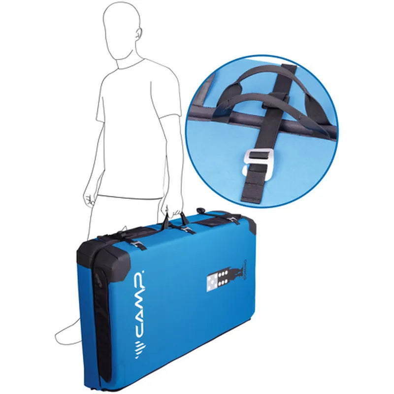 מזרן בולדר Domino של CAMP: נקודות לסימון אזור נחיתה אופטימלי בטיפוס.