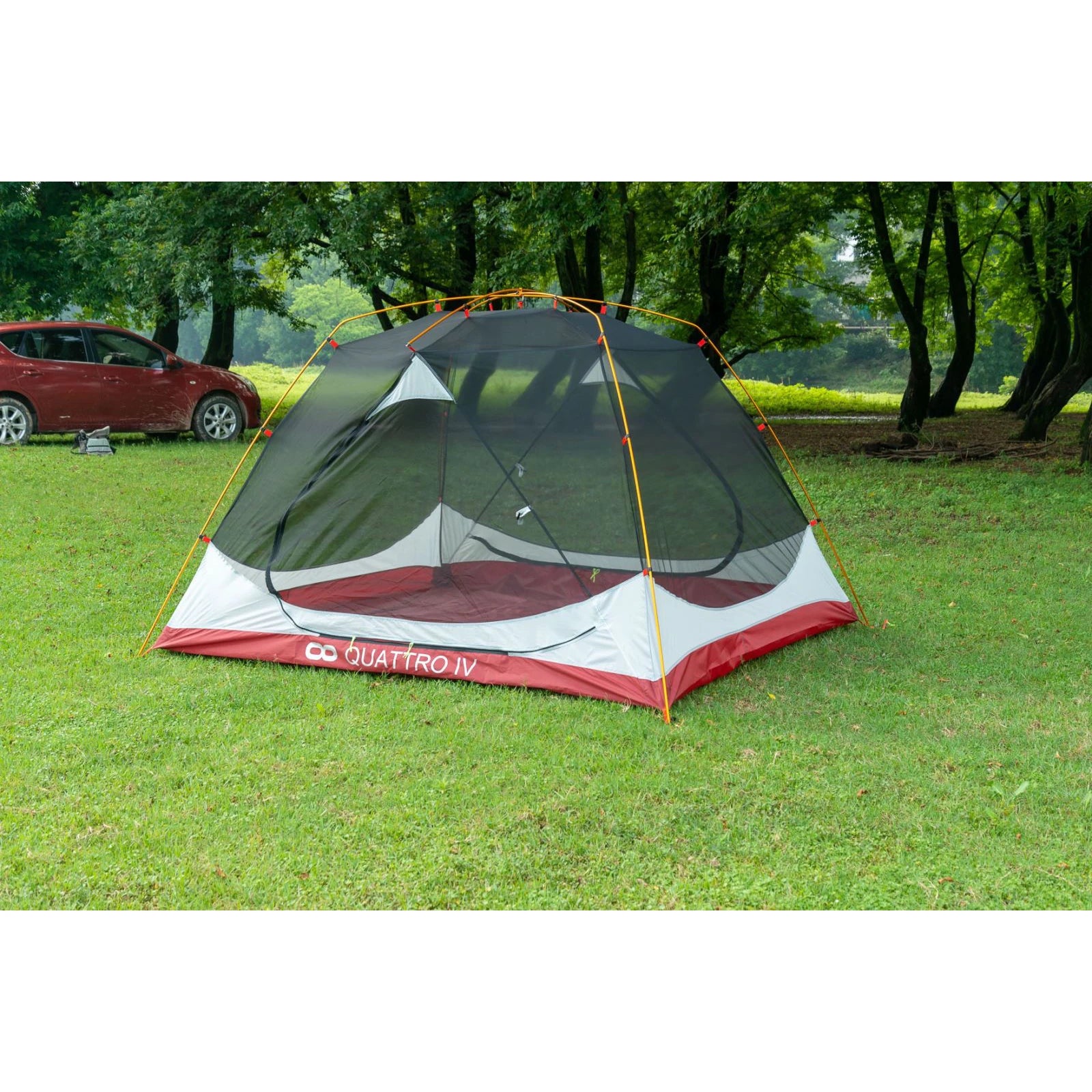 Quattro 4 IV אוהל מרווח עם מוטות אלומיניום חזקים וקלים להרכבה
