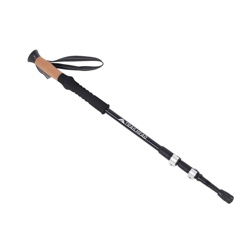 מקל הליכה TrailMaster Cork Trailhead: ידית שעם, אלומיניום 7075, טונגסטן קרביד
