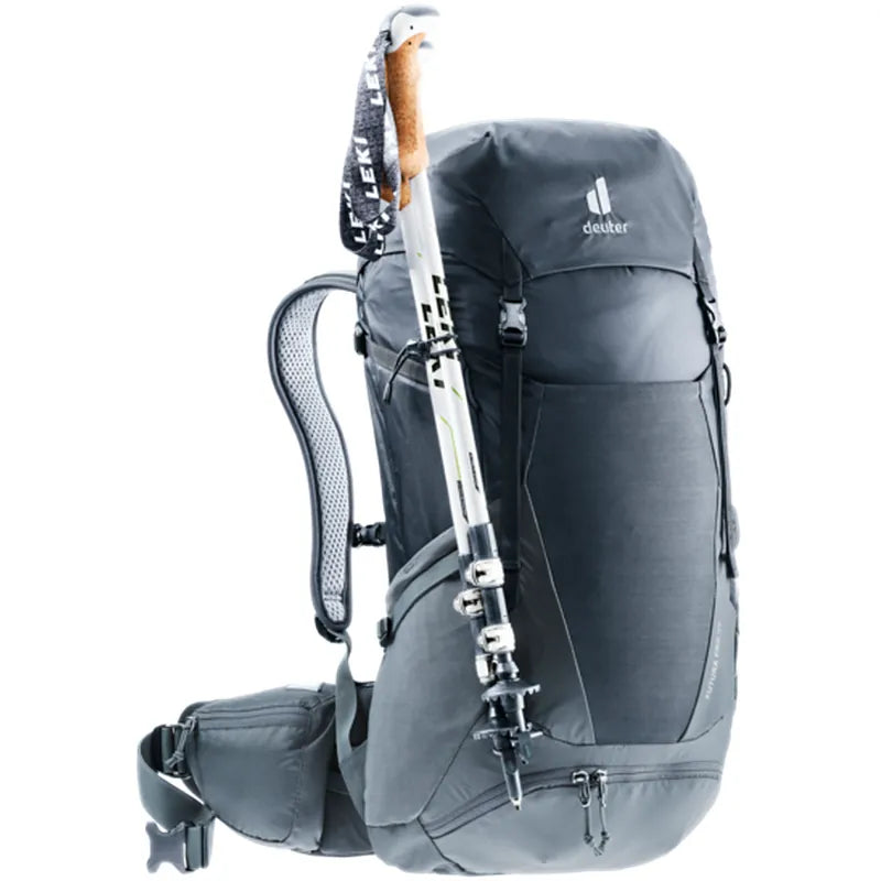 כיסי צד אלסטיים בתרמיל Deuter Futura Pro 36 לנשיאת בקבוקי מים