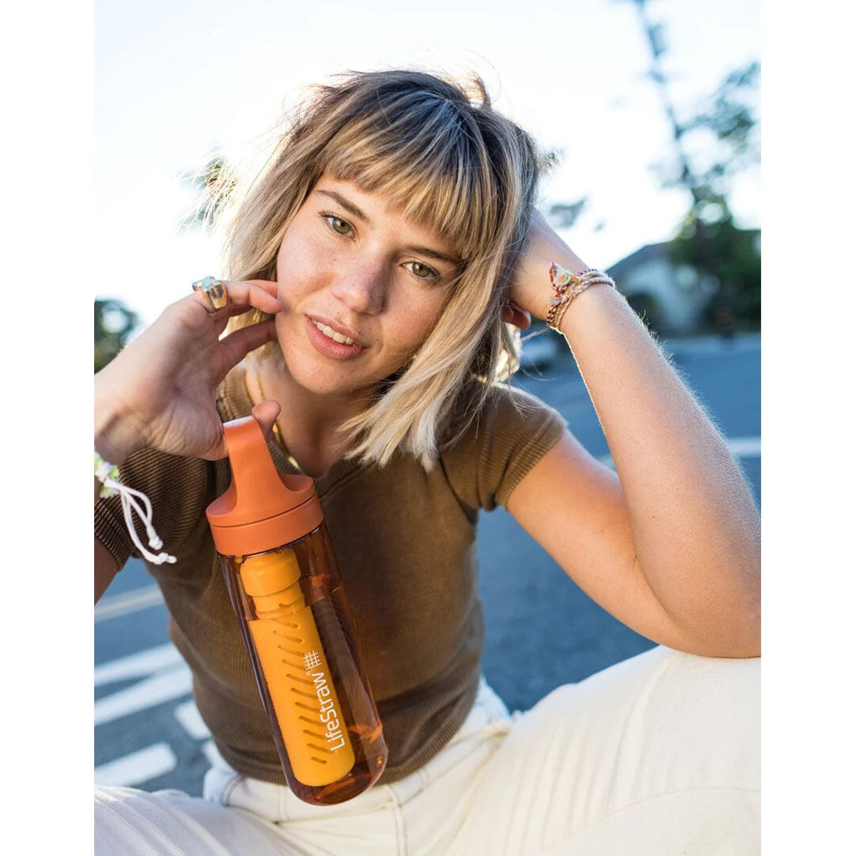 בקבוק Lifestraw Go לסינון מים בטבע