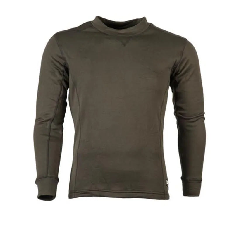 תקריב בד PRO STRETCH: חולצה תרמית גמישה, מנדפת לחות, מתאימה לשמירות