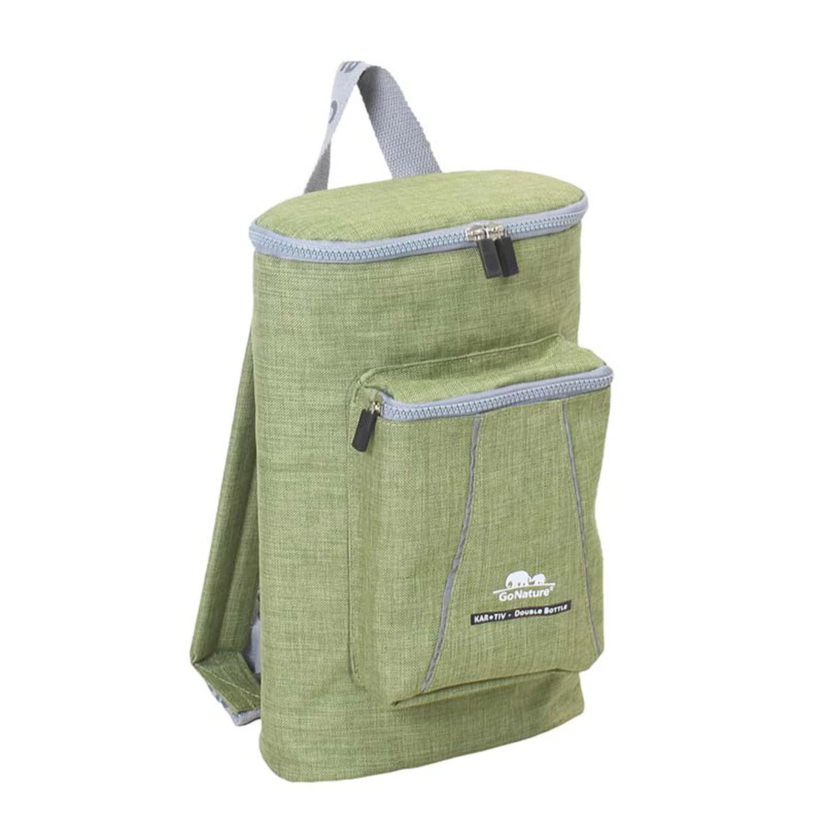 Go Nature Kartiv בקבוקר כפול ירוק - תיק נשיאה מבודד עם רצועת גב