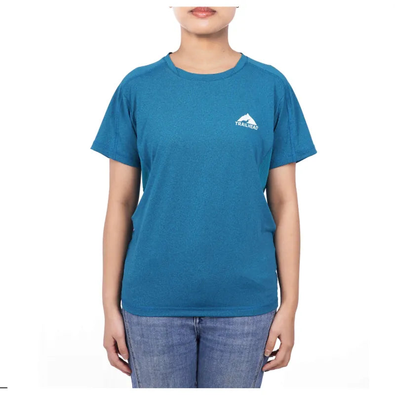 חולצת Trailhead Parla כחולה, גזרה נוחה ואוורור מקסימלי