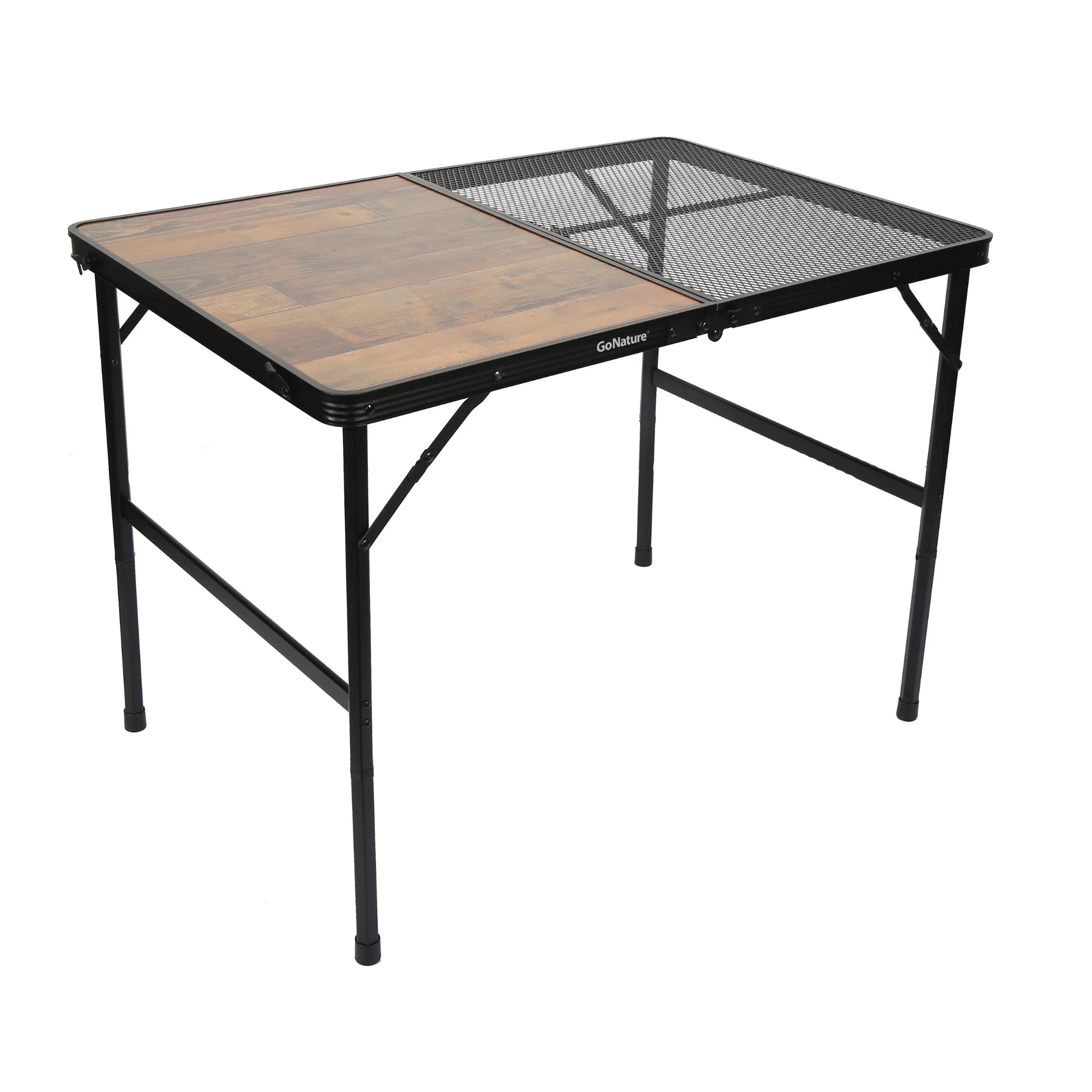שולחן קמפינג מתקפל Trailmate XL Go Nature: קל משקל, רשת פלדה, מסגרת אלומיניום