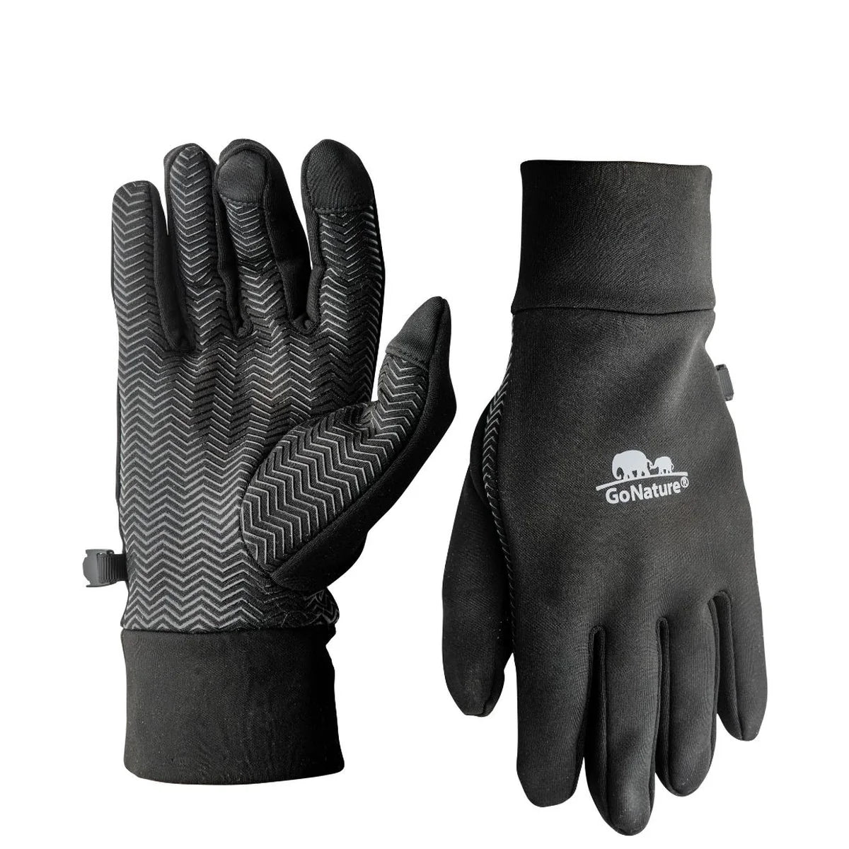 כפפות טאץ' Go Nature Spider שחורות, מתאימות לטלפון, טיולים ונסיעות.