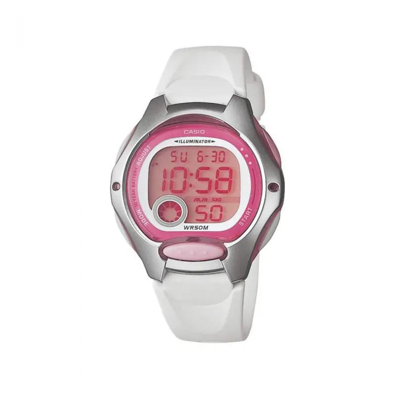שעון קסיו דיגיטלי LW2007A לילדים, עמיד במים, תצוגה ברורה ורצועת סיליקון.