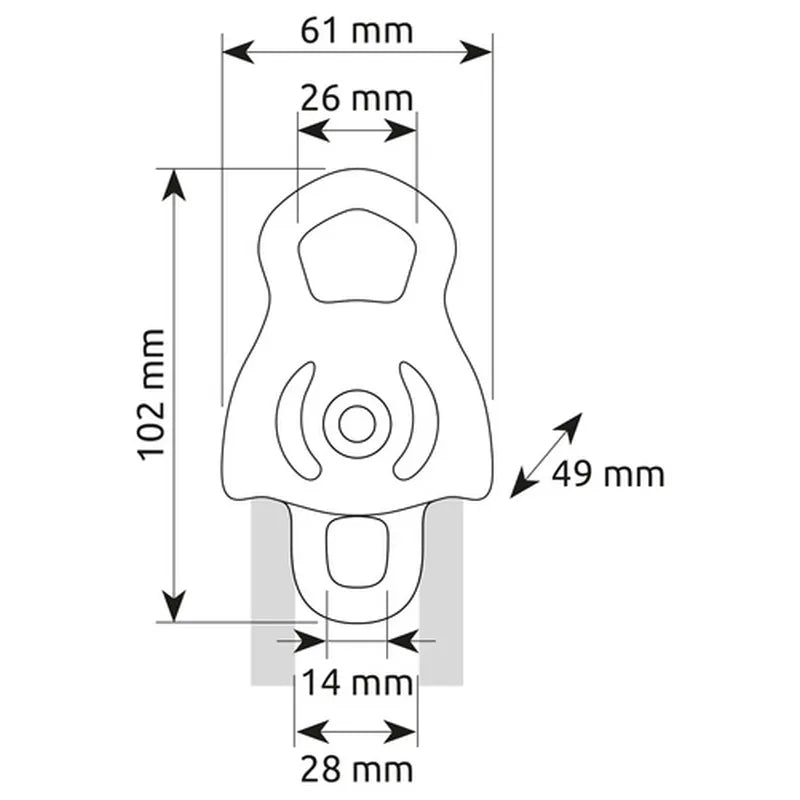 גלגלת Dryad Pro עם מיסבים כדוריים אטומים ליעילות גבוהה