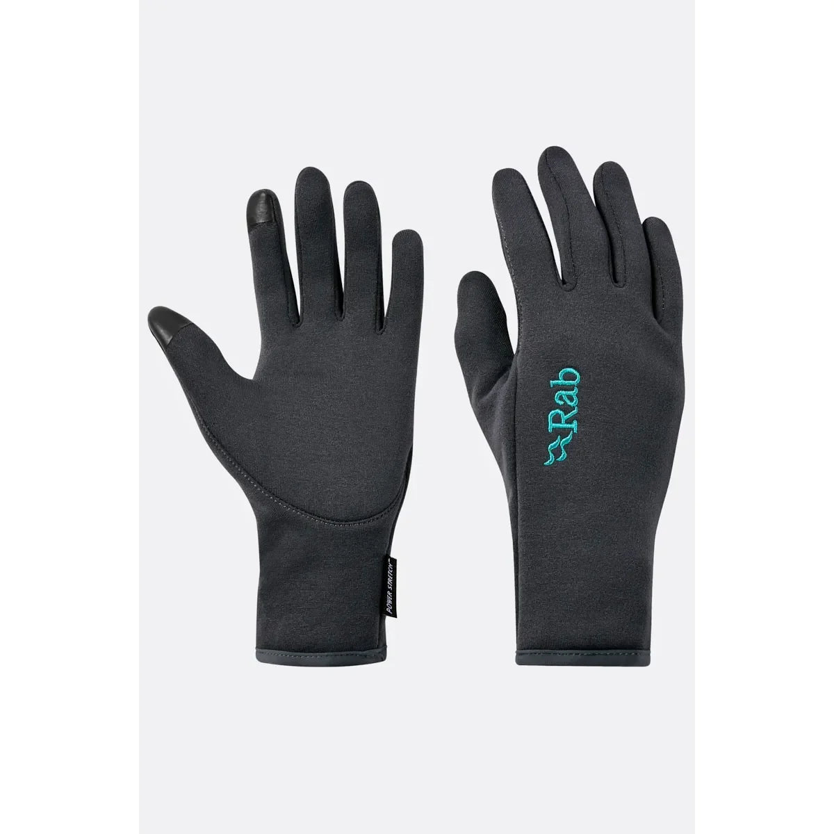 כפפות שחורות Rab Power Stretch Contact מבד Polartec קל משקל