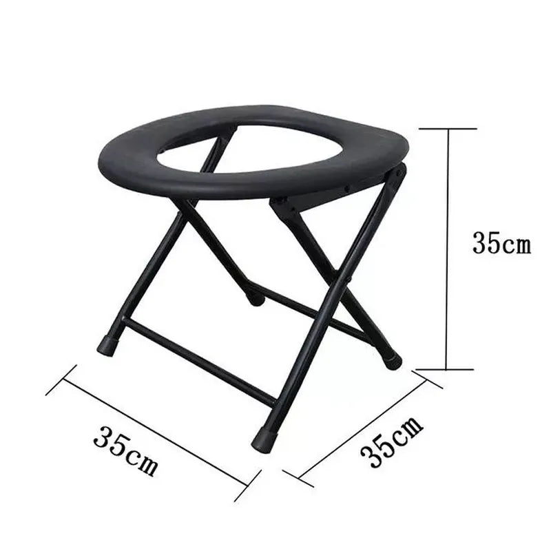 אסלה ניידת מתקפלת במצב מקופל - קומפקטית לאחסון