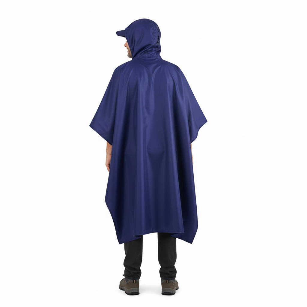 פונצ'ו גשם Waterproof Poncho Trailhead באריזה, קומפקטי ונוח לנשיאה