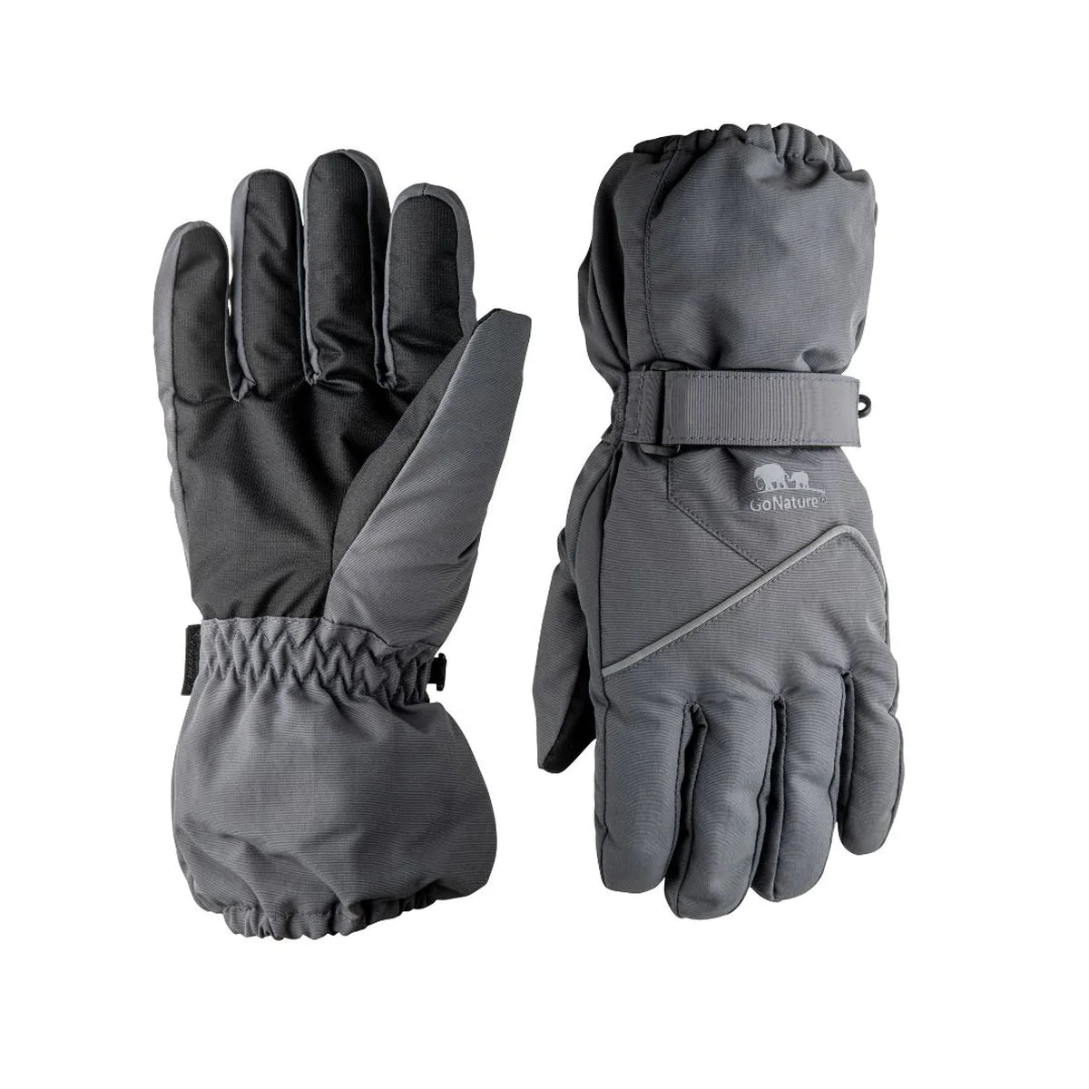 כפפות סקי Snow Sport אפורות מבית Go Nature - מחממות ומחזירות אור