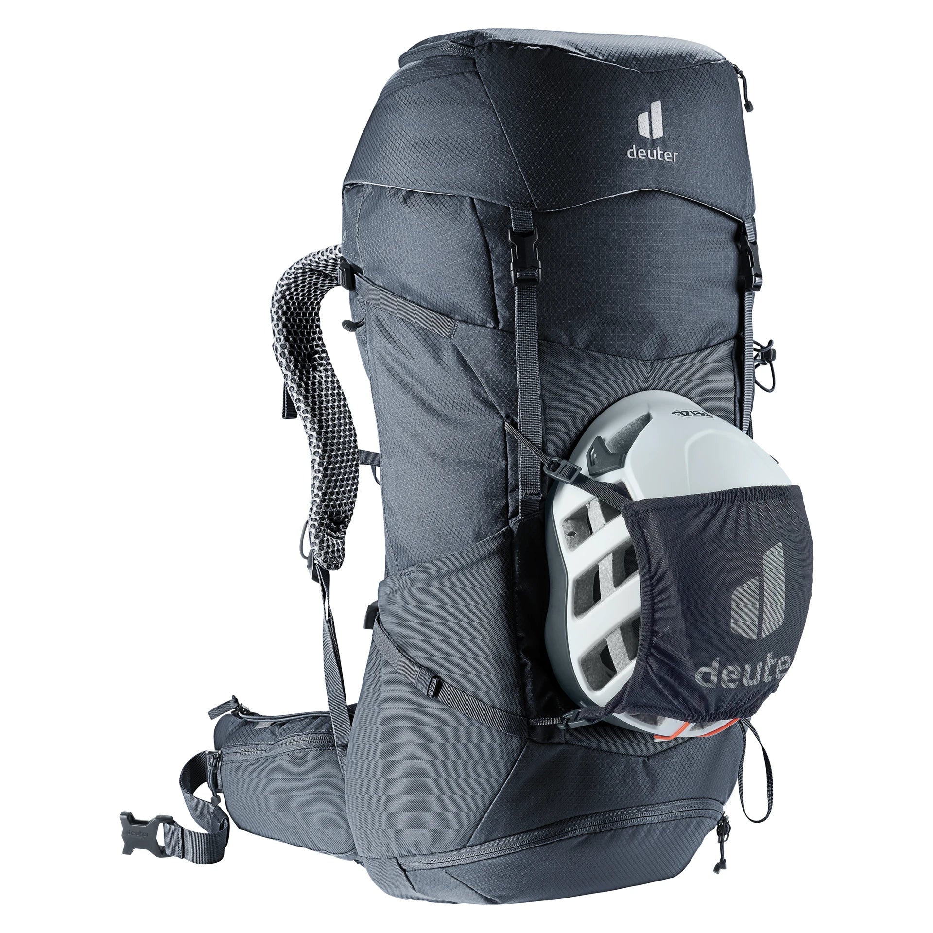 תרמיל Futura Pro 36 במצב פתוח, מציג את התא הראשי ואפשרויות חלוקה.