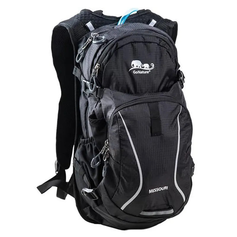 Go Nature Missouri - תיק שלוקר 6 ליטר שחור עם מערכת שתייה 3 ליטר