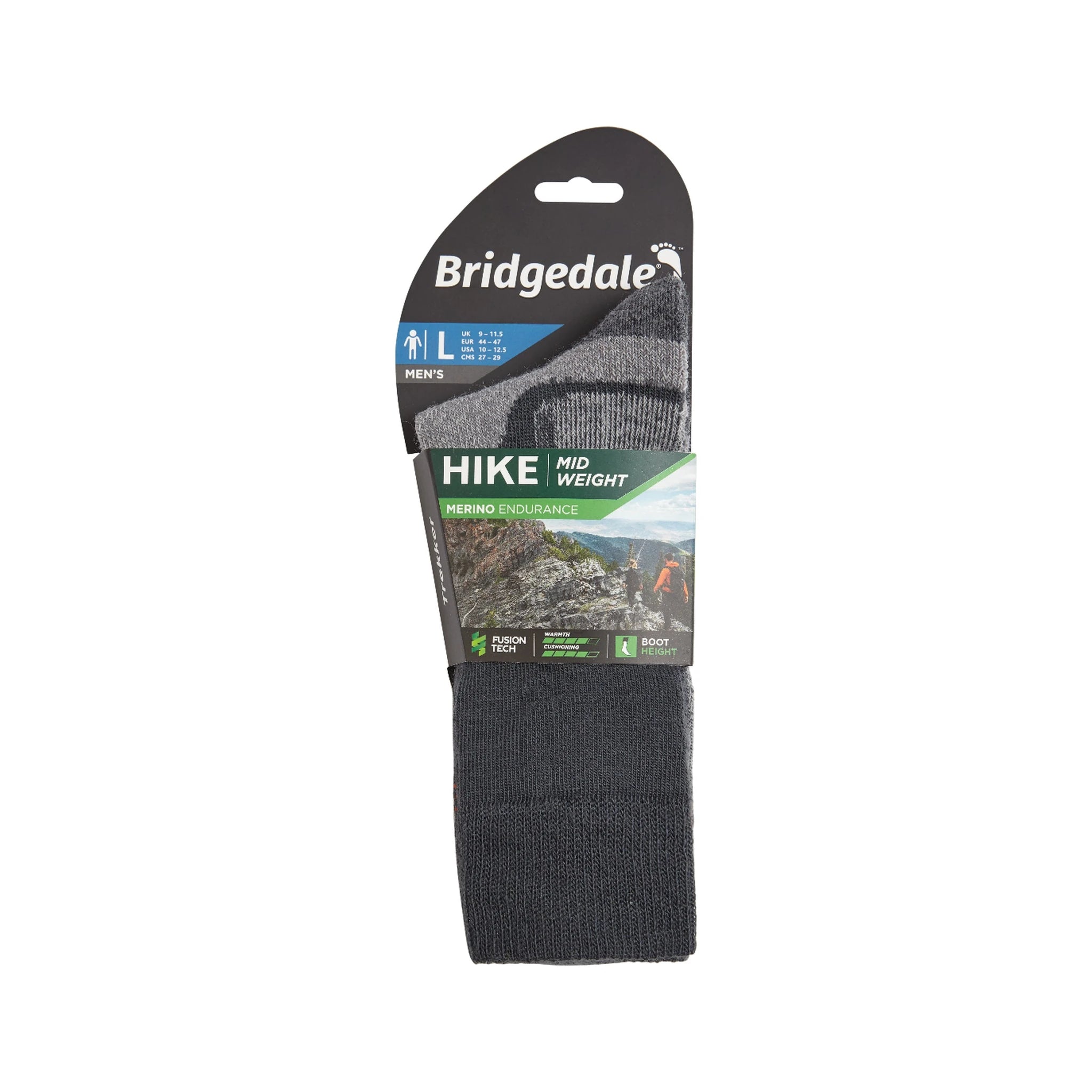 טכנולוגיית Merino Performance Fusion בגרבי Bridgedale Hike MidWeight