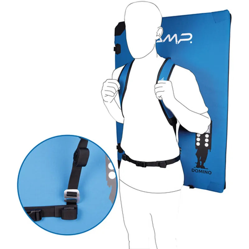 מזרן בולדר Domino של CAMP מקופל: קומפקטי ונוח לאחסון ולנשיאה.