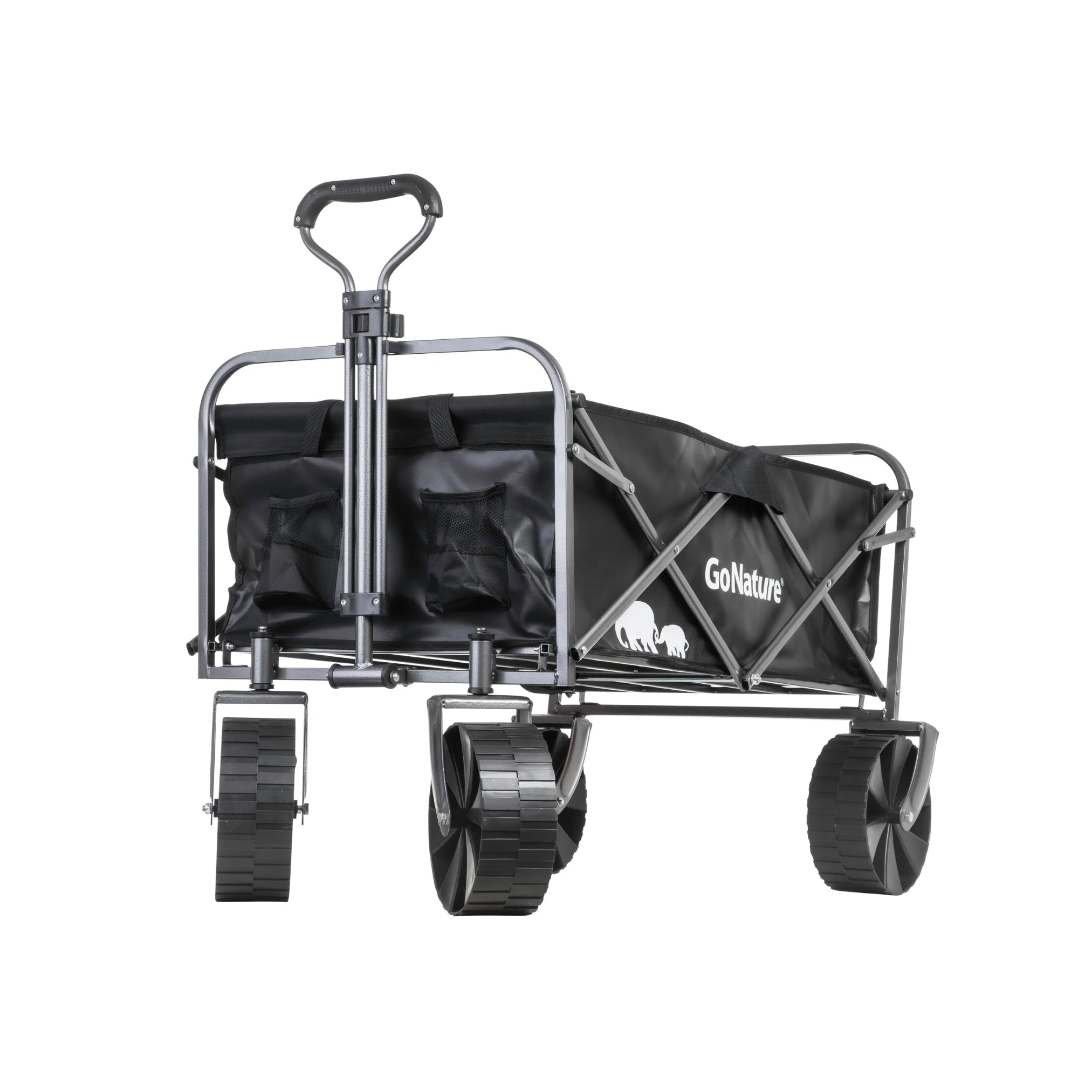עגלת שטח GoNature Wide Glide עם גלגלים רחבים, קיפול קומפקטי וכושר נשיאה 80 ק"ג.