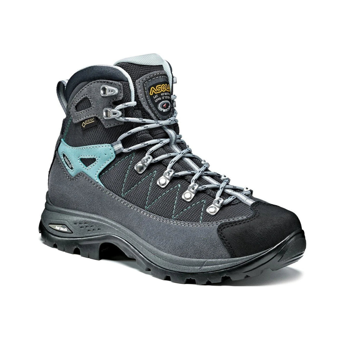 נעלי הרים Finder GV GTX לנשים Asolo: זמש עמיד במים, Gore-Tex, סוליית Vibram MegaGrip.