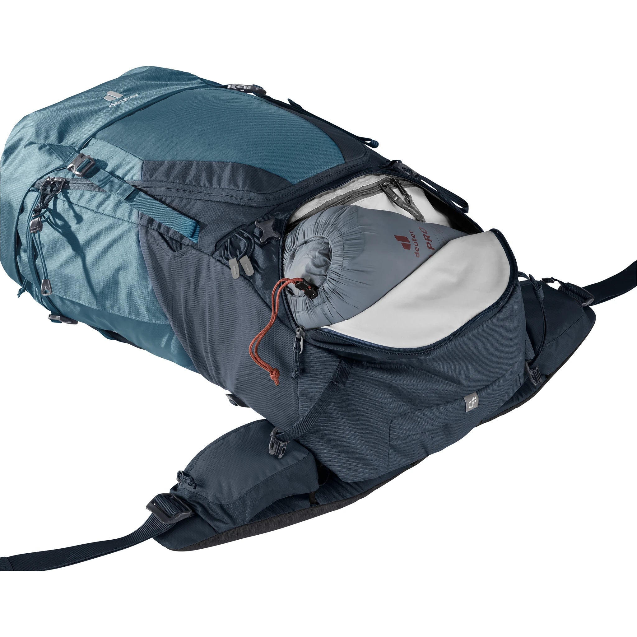 וריאציה כחולה של תרמיל Deuter Futura Air Trek 60+10