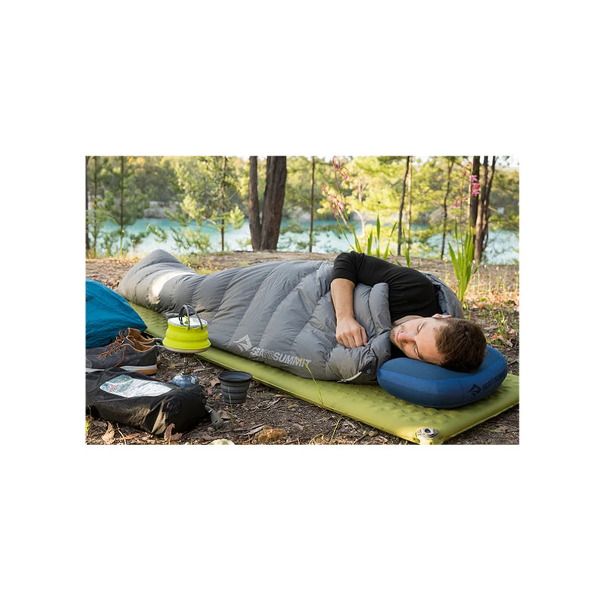 כרית מתנפחת קלה וקומפקטית עם שסתום רב תכליתי לניפוח מהיר