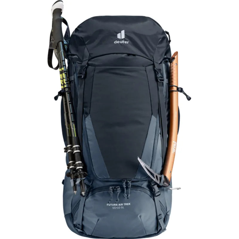 כיסי צד נמתחים בתרמיל Deuter Futura Air Trek 55+10 SL לאחסון נוסף