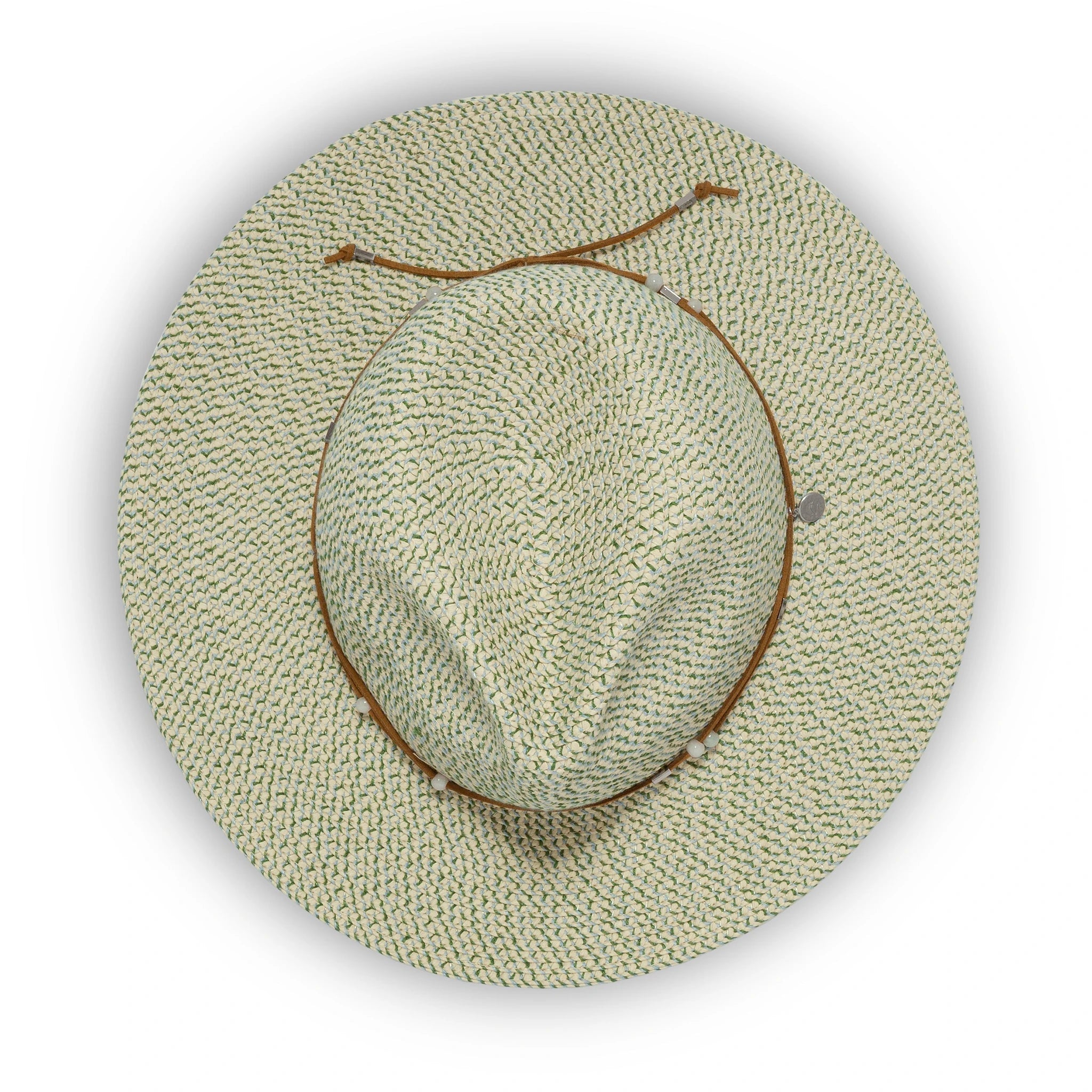 כובע טיולים לנשים עם סרט חרוזים דקורטיבי