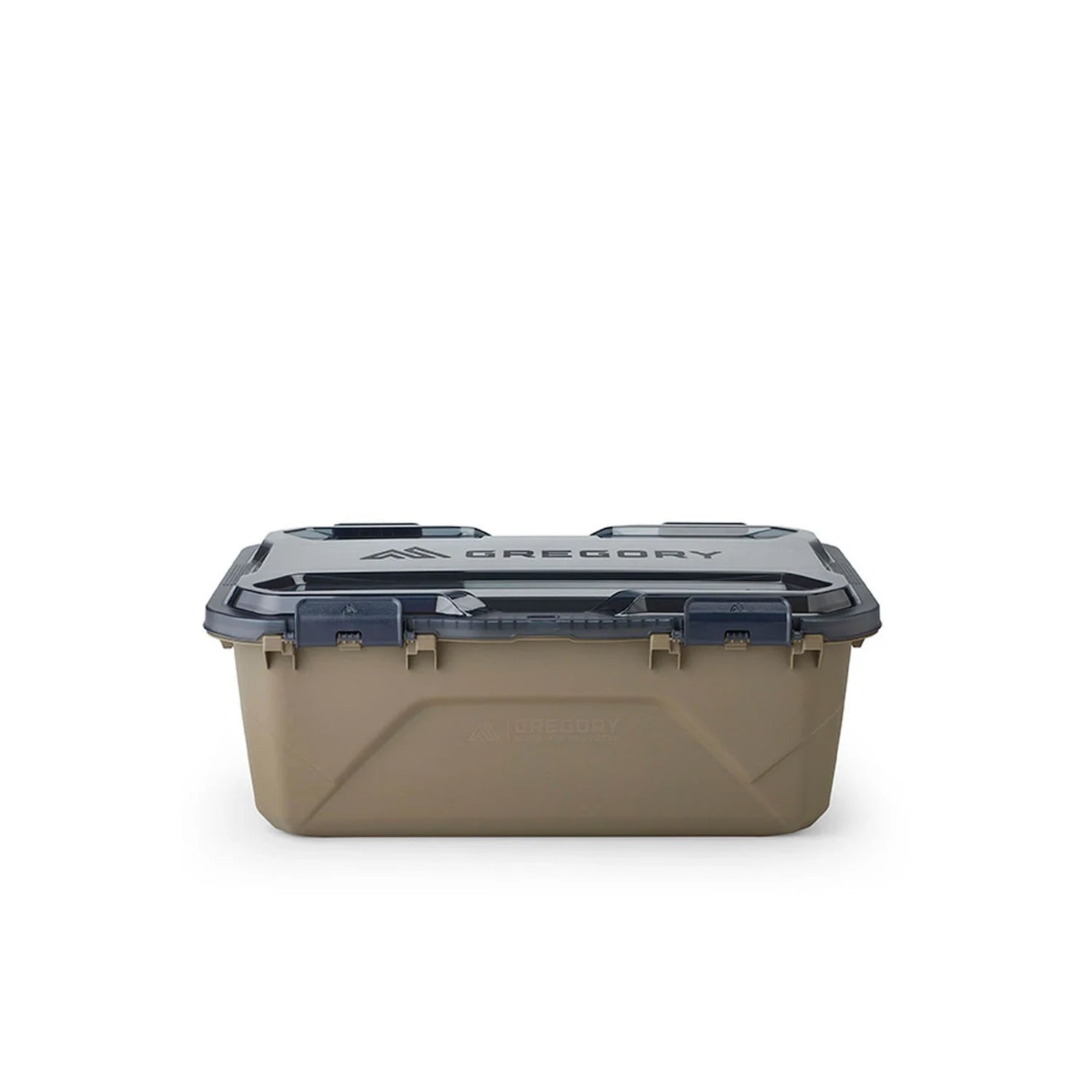 ארגז אחסון כחול Alpaca Gear Box 45L של Gregory עם מכסה שקוף עמיד למים ואבק לקמפינג ושטח
