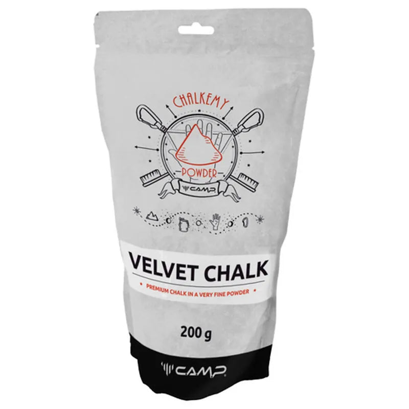 מגנזיום 200 גרם Velvet Chalk CAMP: אבקת מגנזיום פרימיום עדינה לאחיזה מושלמת בטיפוס.