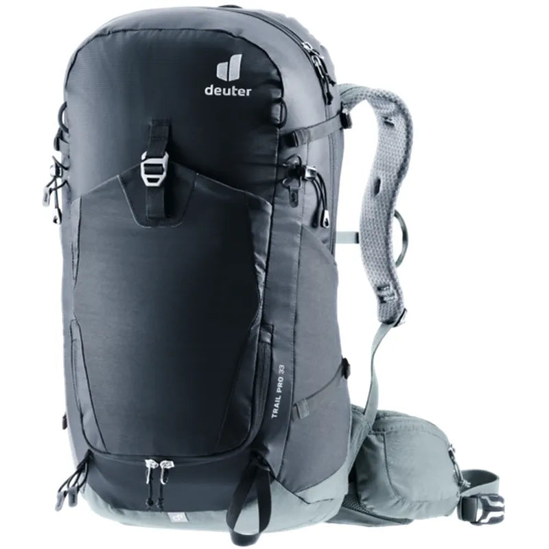 תרמיל Deuter Trail Pro 33 שחור-אפור: תיק טיולים נוח ומאוורר