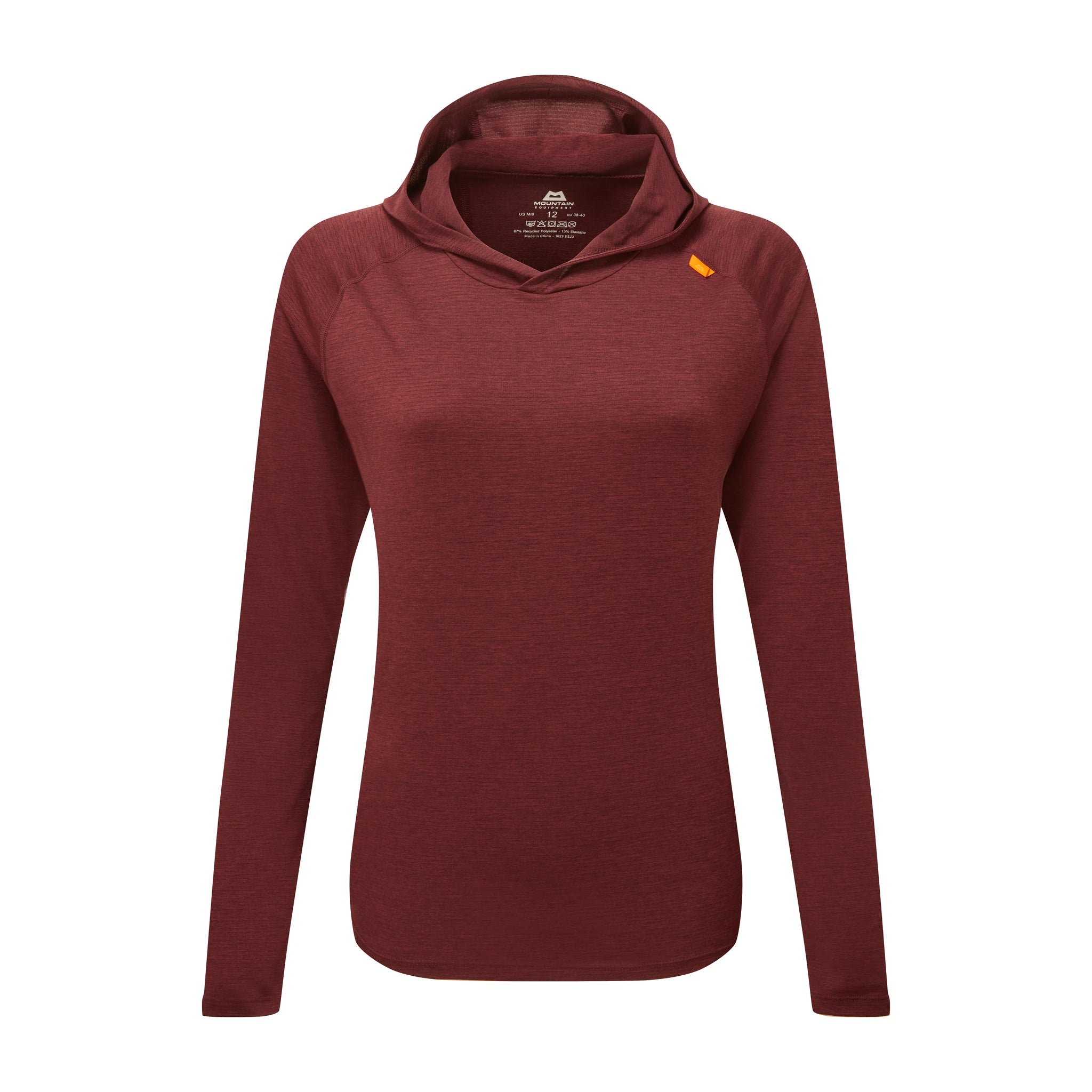 חולצת טיולים שרוול ארוך Glace Hoody נשים Mountain Equipment צבע Raisin