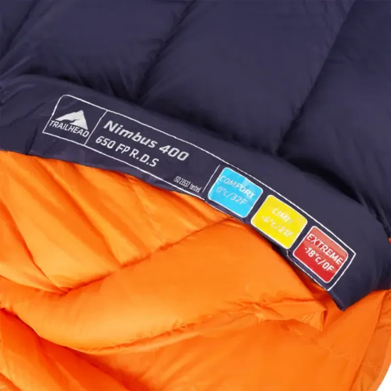 Nimbus 400: שק שינה מומיה קל משקל לנשים (0°) וגברים (-6°) מבית Trailhead
