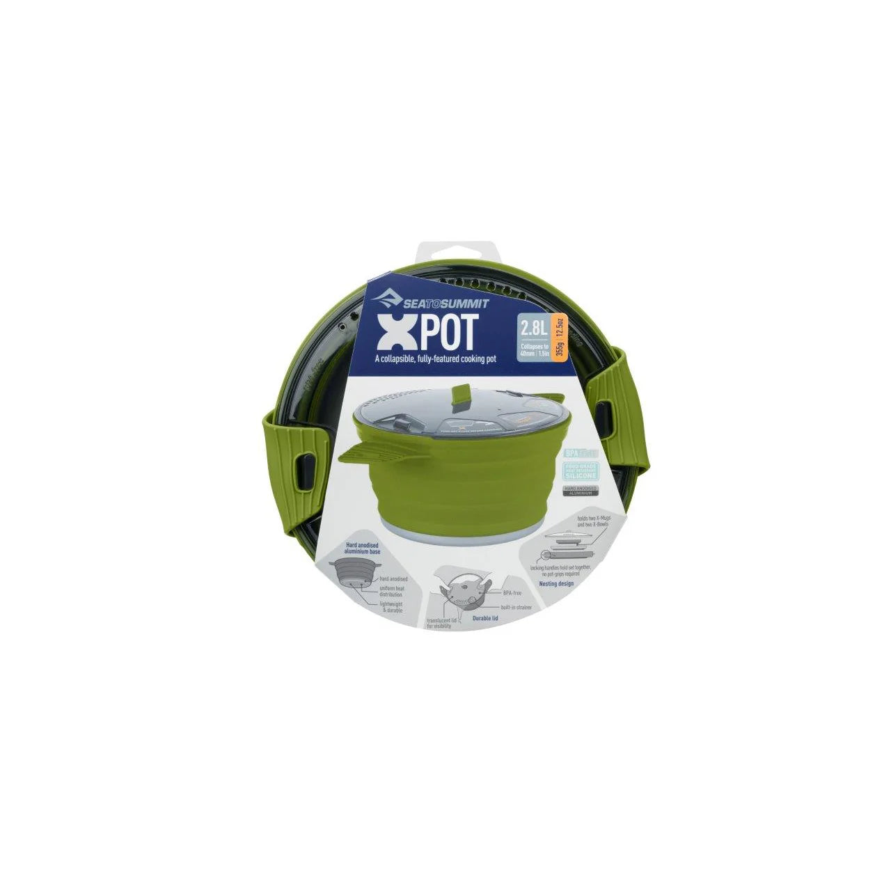 סיר בישול מתקפל 2.8 ליטר, ידיות אחיזה נוחות