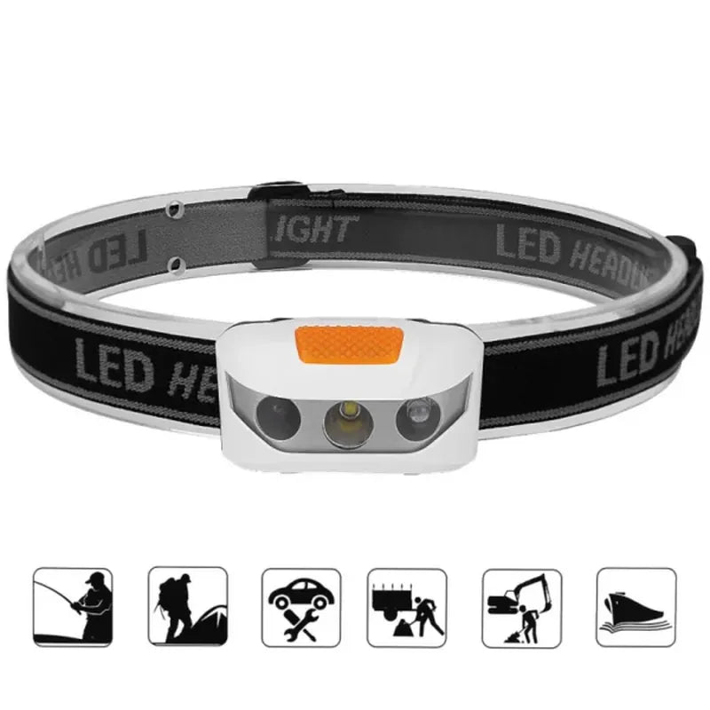 פנס ראש 130 לומנס קל משקל "דרך ארץ" עם אור לבן ואדום.