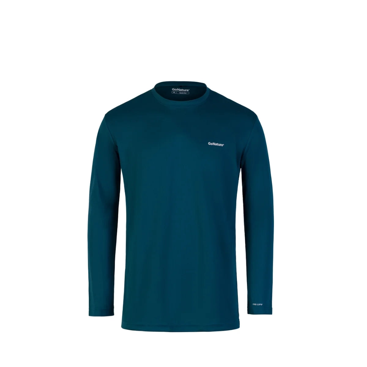 חולצת שרוול ארוך Go Nature Bedrock שחורה לגברים, בד Birds Mesh מנדף זיעה והגנת UPF30.