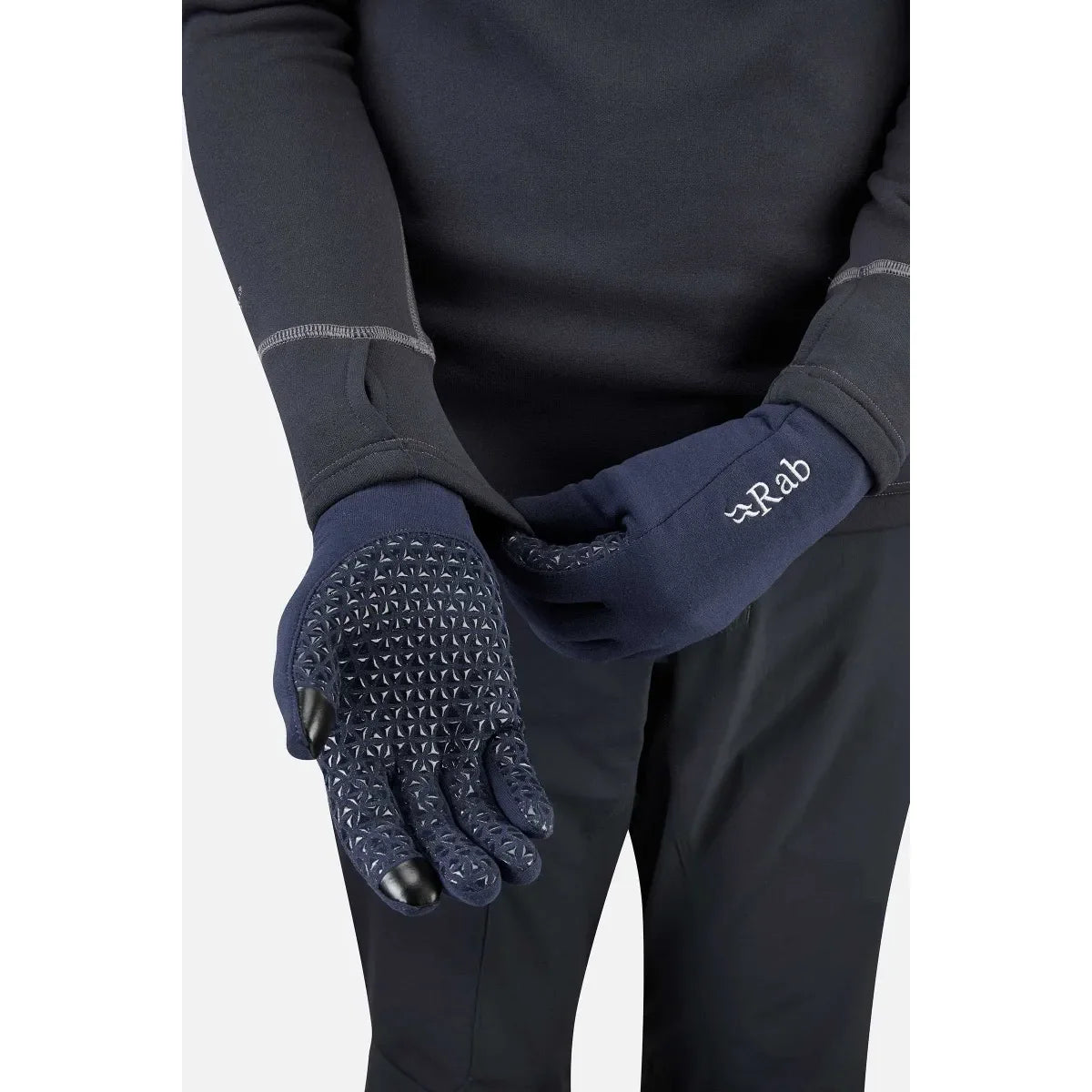 כפפות טאץ' שחור גברים Power Stretch Contact Grip