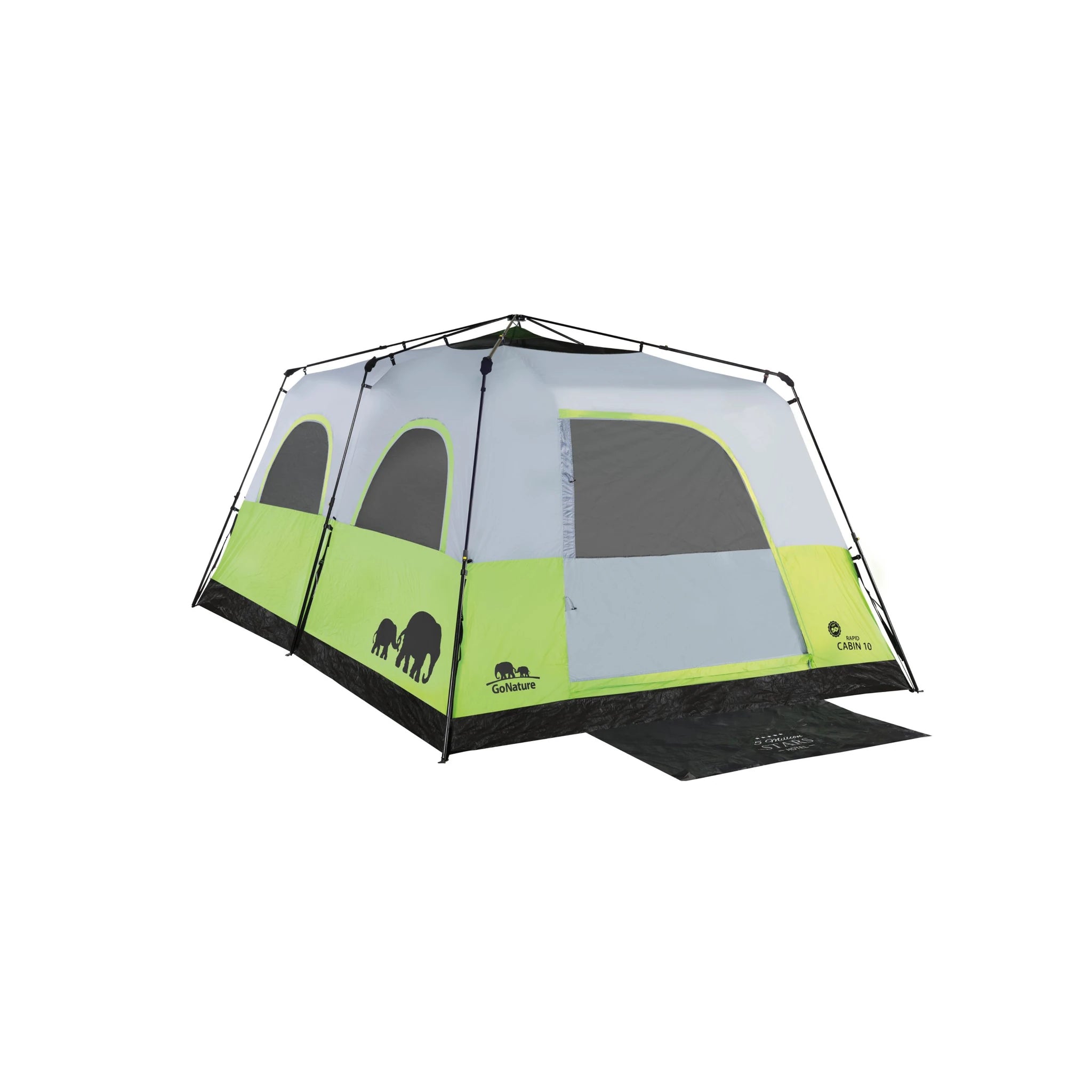 אוהל Rapid Cabin 10: תקרה גבוהה, אוורור מצוין לקמפינג נוח בקיץ הישראלי.