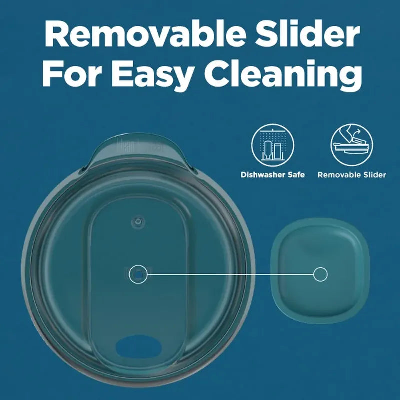 מכסה הזזה Slide Lid מונע התזות לכוס תרמית Klean Kanteen
