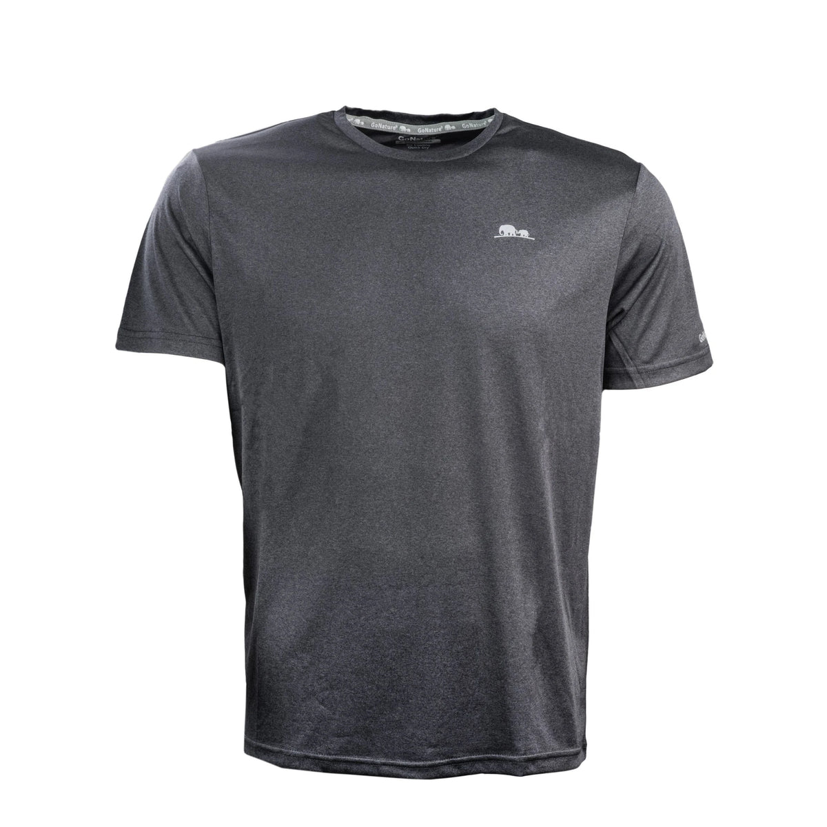 חולצת Sahara קצרה לגברים GoNature, בד קריר, ייבוש מהיר, שחור/אפור/כחול