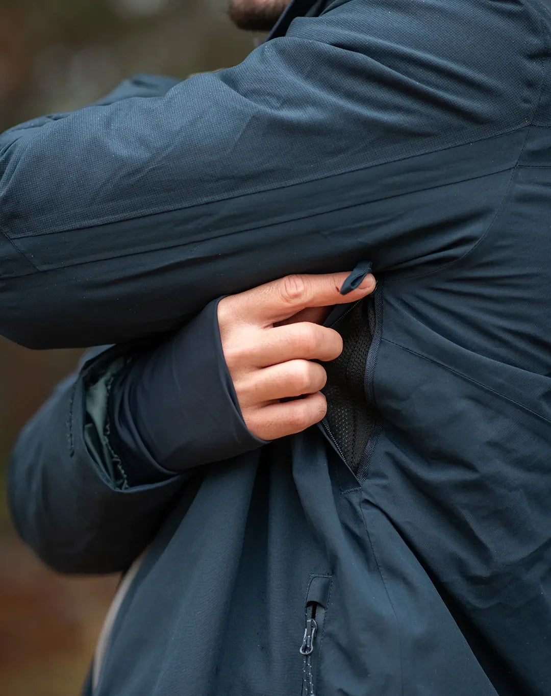 מעיל סקי גברים Anton - כיסי צד עם רוכסן מבד נעים