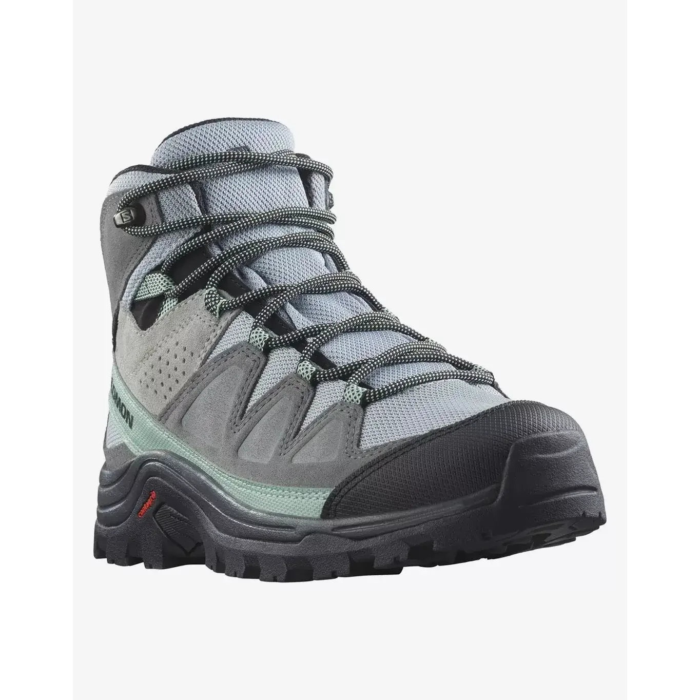נעלי טיולים Salomon Quest Rove GTX לנשים, גפה מזמש בצבע אפור-שחור.
