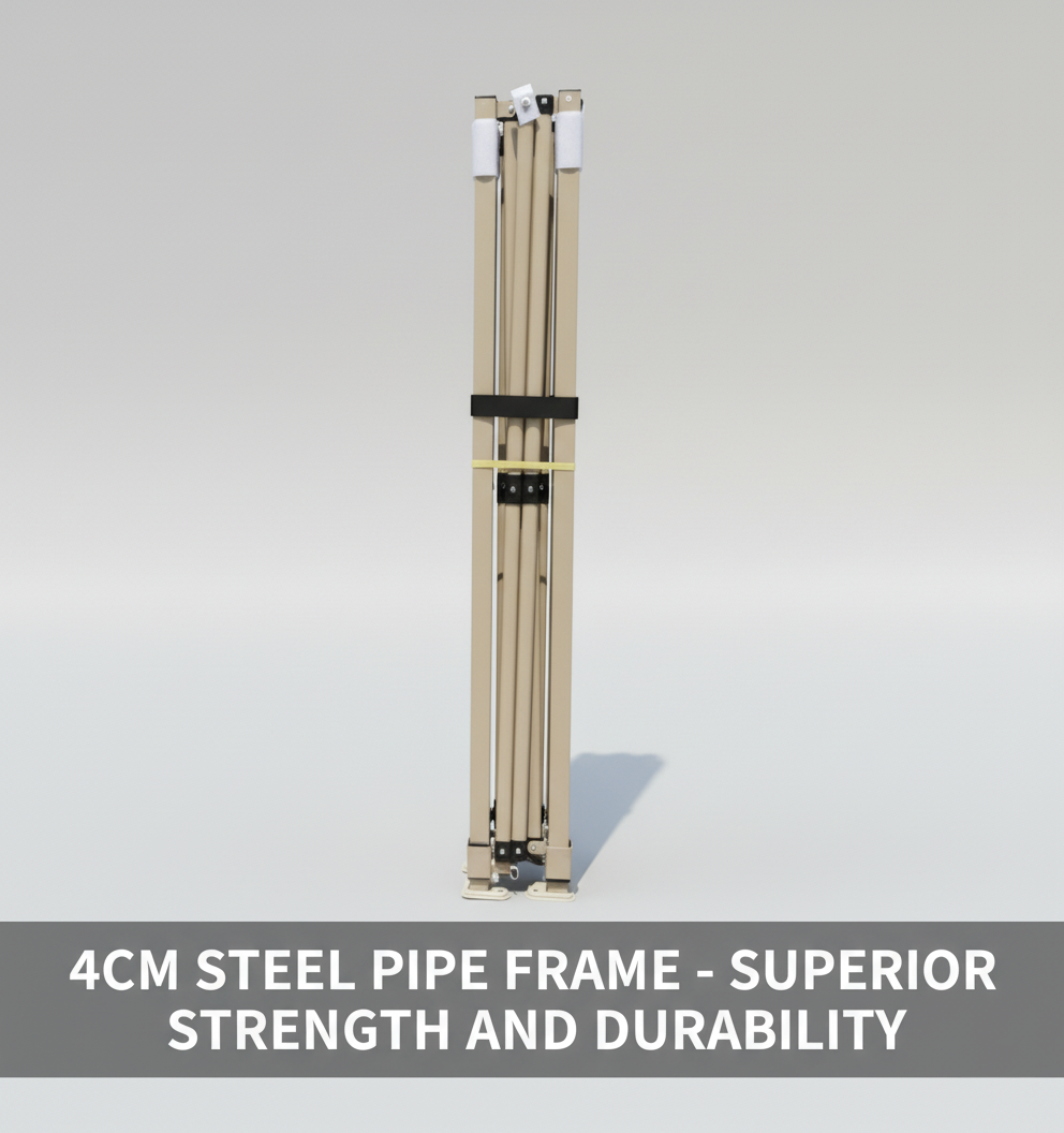 גזיבו מתקפל 3x3 מחוזק דרך ארץ, כחול, עמיד וחזק במיוחד, מתאים לקמפינג ואירועים