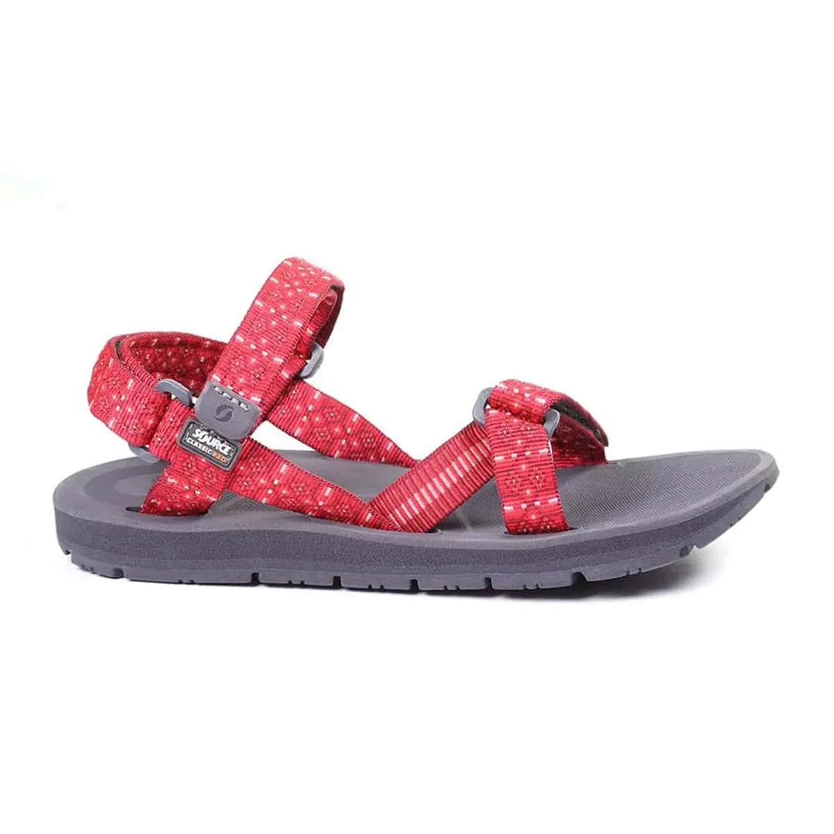 סנדלי שורש קלאסיק פרו נשים, תצוגה צידית של הסוליה והרצועות