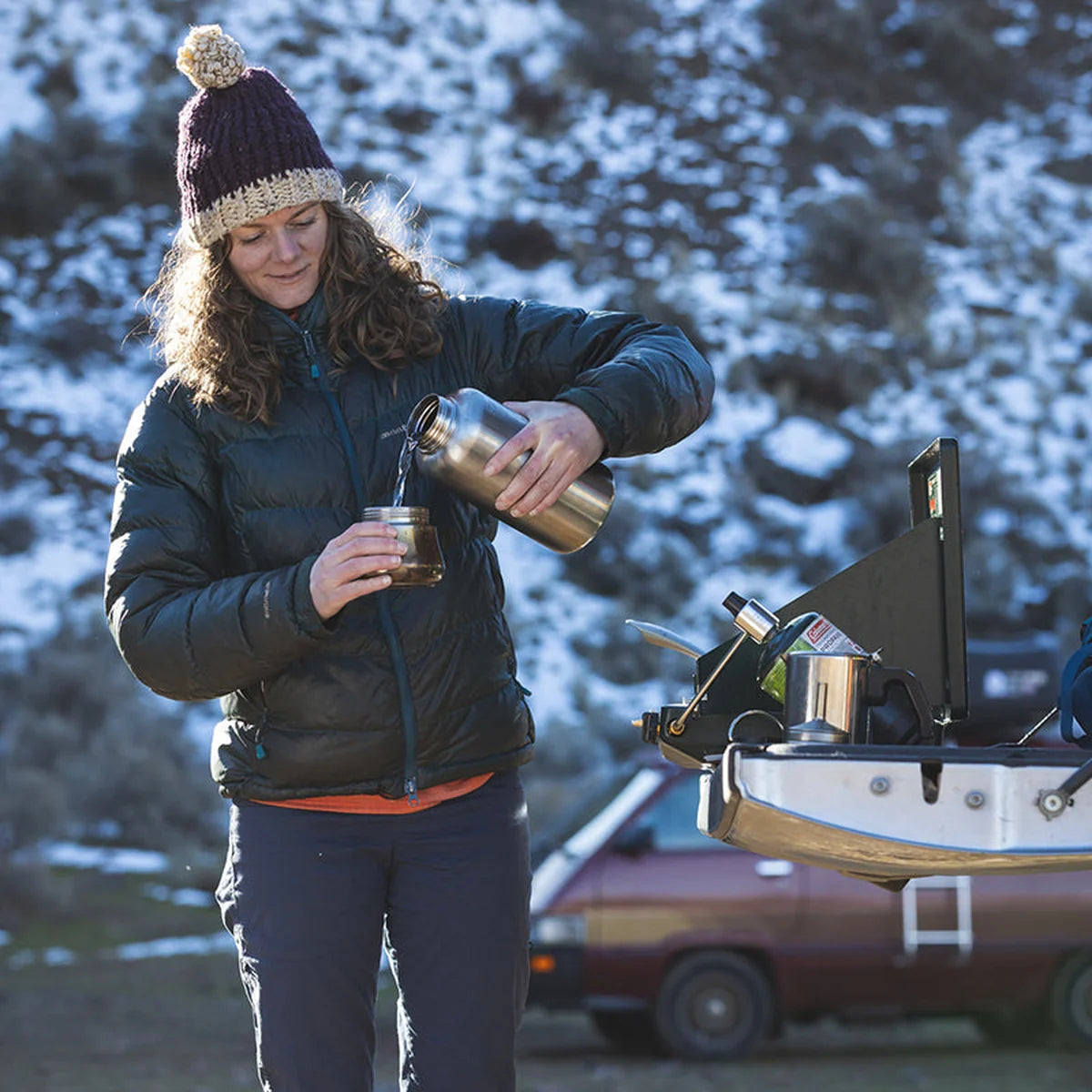 תרמוס Klean Kanteen TKWide 1.9 ליטר, פקק לולאה מנירוסטה