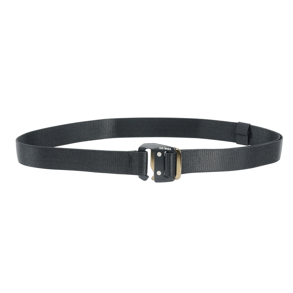 חגורה אלסטית שחורה 38 מ"מ Tatonka Stretch Belt עם אבזם אלומיניום