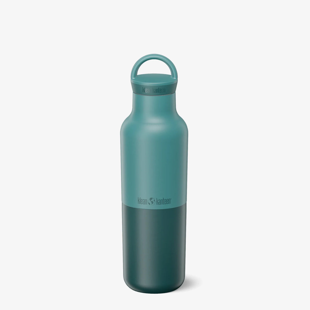 בקבוק מבודד Klean Kanteen Acacia 592ml בצבע ירוק זית עם פקק לולאה ארגונומי.