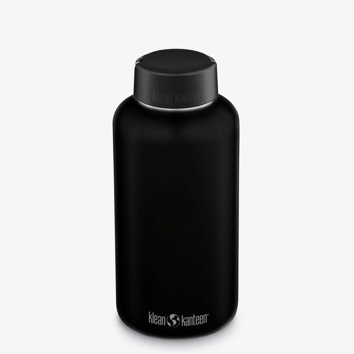 Klean Kanteen TKWide 1900ml, בקבוק מים רב פעמי מנירוסטה שחורה עם פקק לולאה.