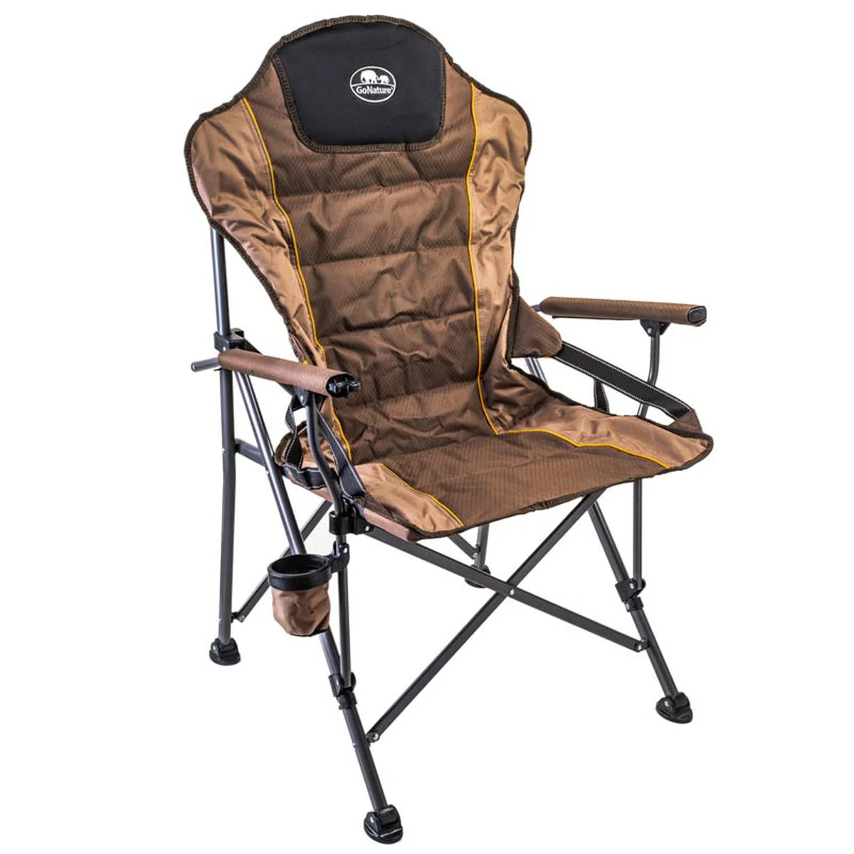 Outback Jumbo כסא שטח Go Nature: כיסא קמפינג מפנק במיוחד, בד ריפסטופ 1000D ושלדת פלדה חזקה.