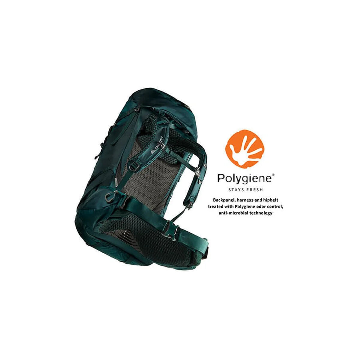 כיסוי גשם מובנה בתרמיל Gregory Deva 70 לאטימות מירבית